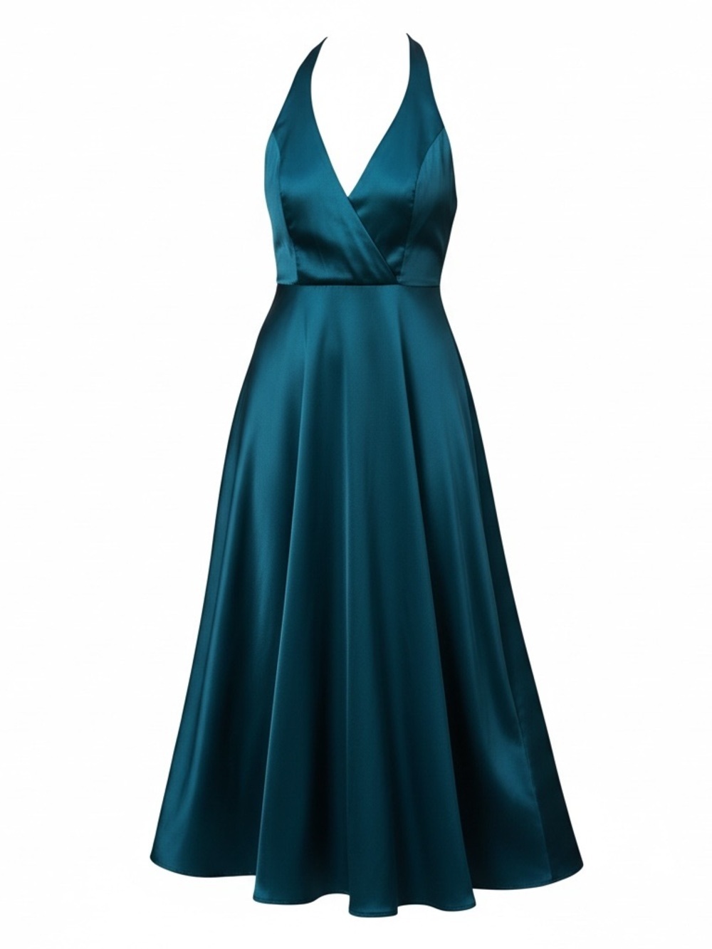 L'VOW Women's Elegant Halter Satin Evening Dress